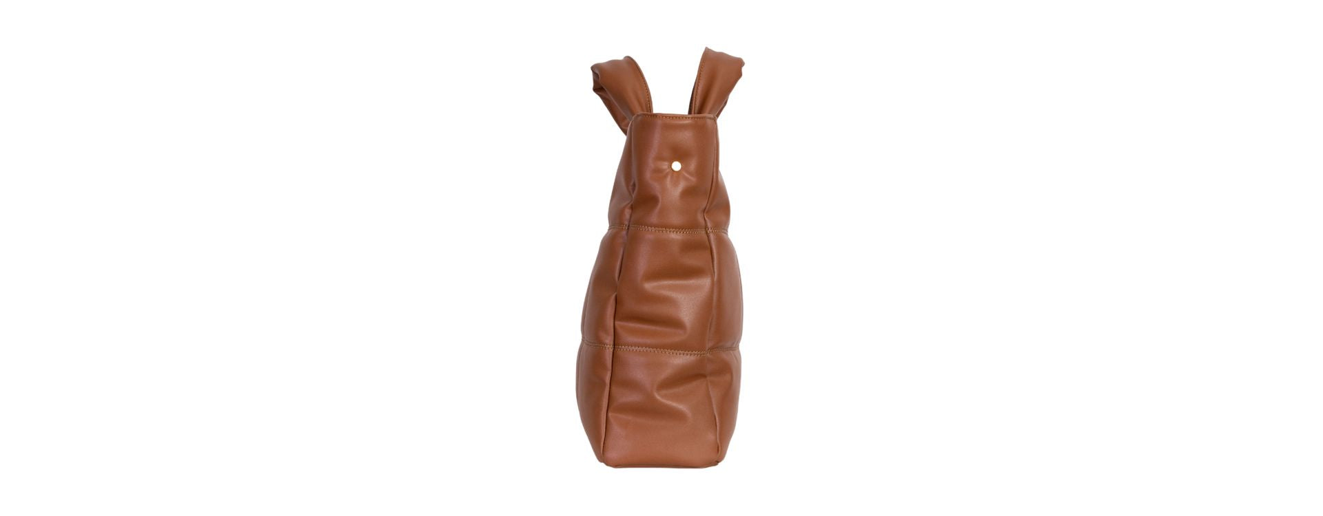 vegan pillow bag Linn from nuuwai in caramel brown with details