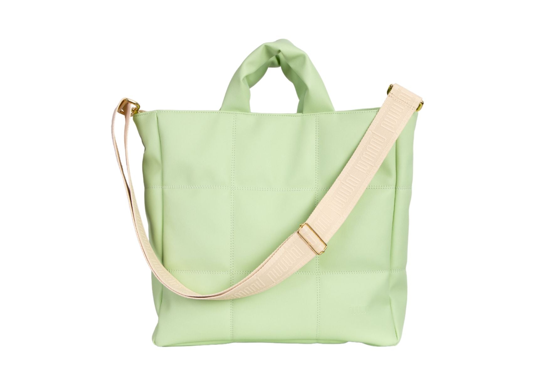 nuuwai sustainable quilted bag Linn in pistachio green