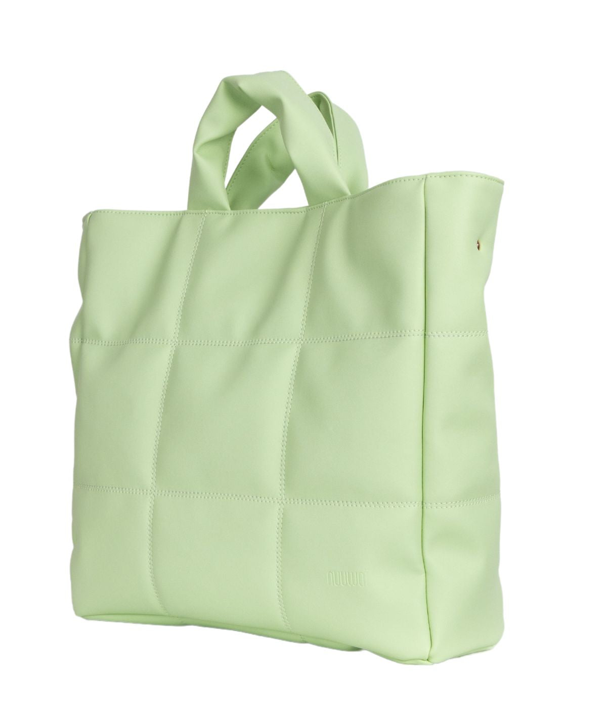 Shop Vegan Quilted Handbag LÏNN in Pistachio Green | nuuwaï